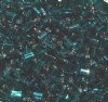 50g 5x4x2mm Dark Teal Silver Lined Tile Beads
